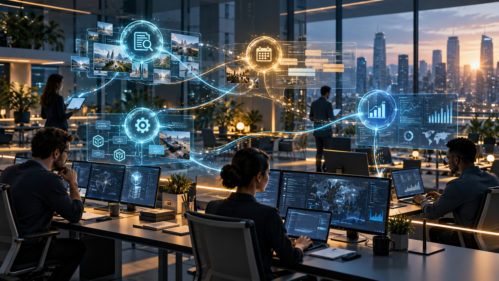 Imagem editorial do artigo Agentes de Inteligência Artificial: Como Funcionam e Por Que Podem Transformar o Mercado de Trabalho