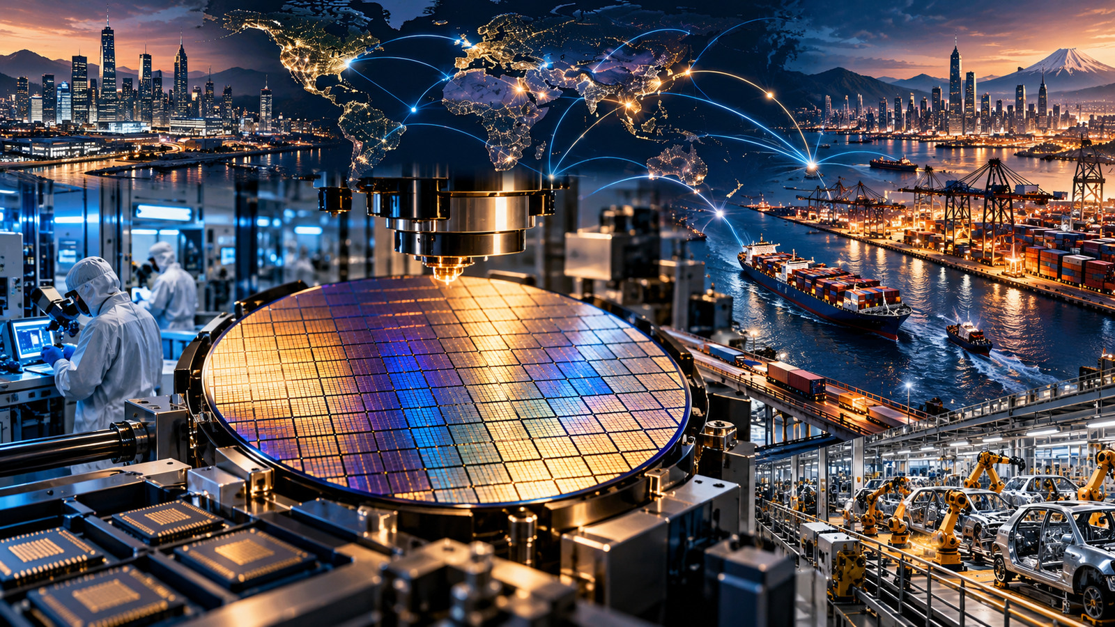 Imagem editorial do artigo Guerra dos Chips: Por Que os Semicondutores se Tornaram Estratégicos para a Economia e a Geopolítica